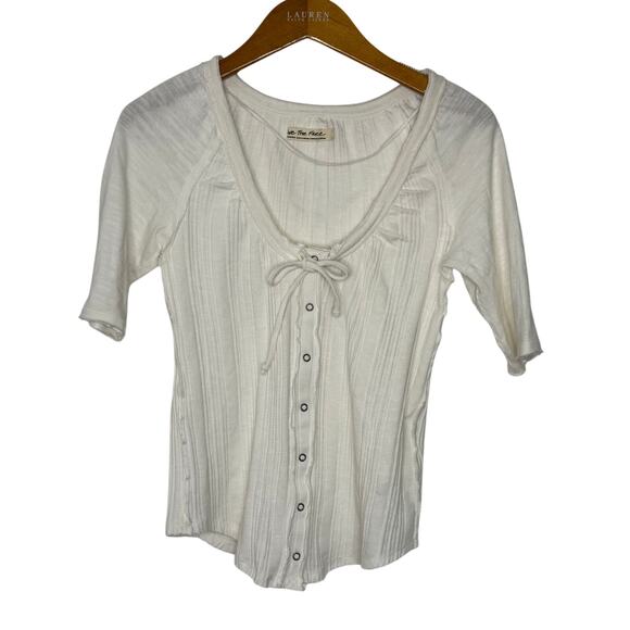 We The Free Tops - We The Free White snap front top
